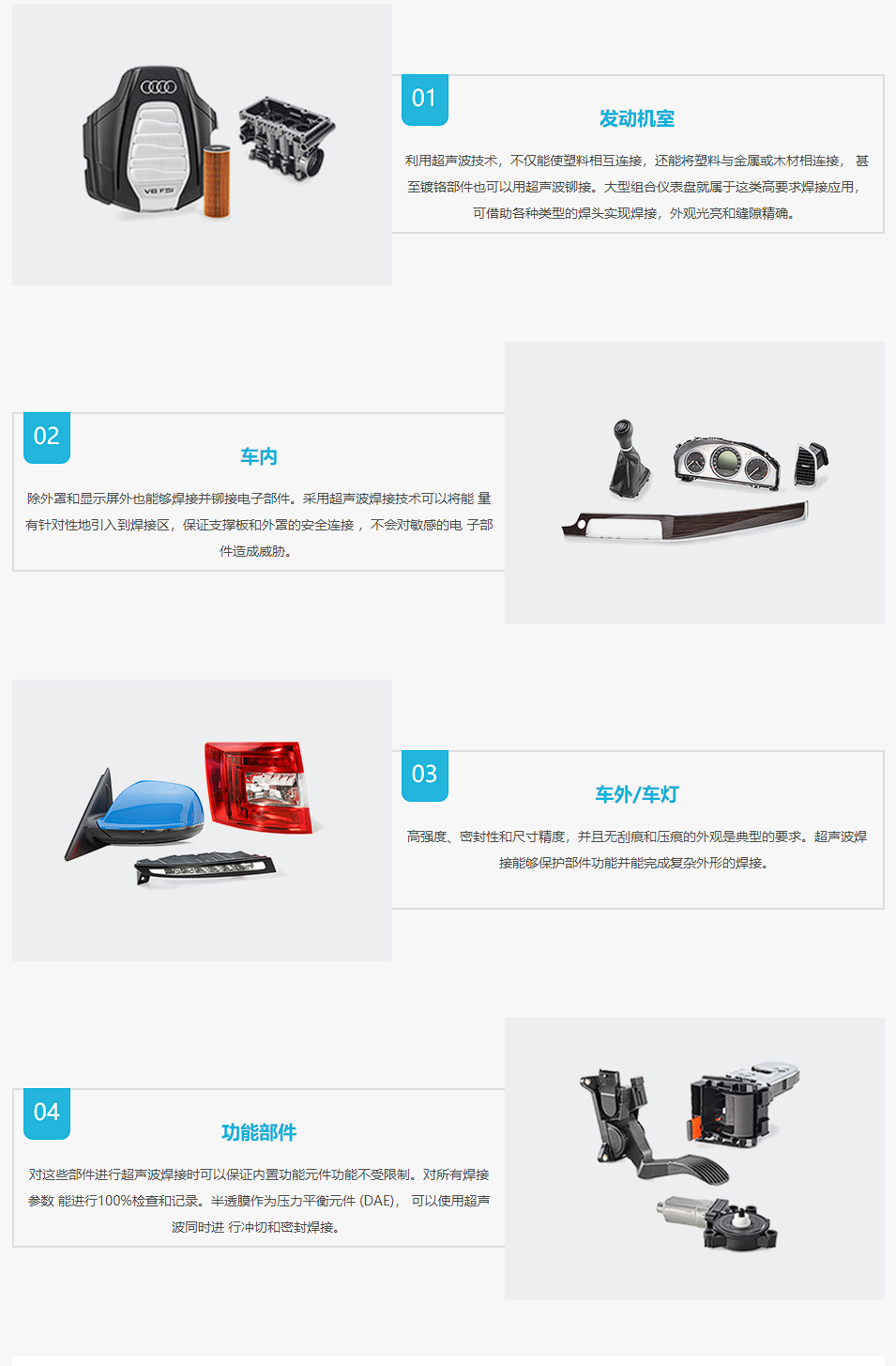 超声波塑焊在汽车内饰外饰中的应用(图1)